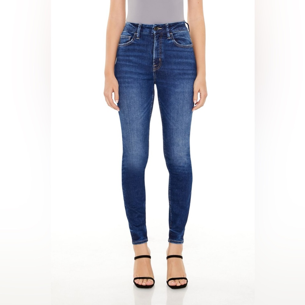 Forever 21 Contemporary Dark Wash Ultra High Rise Skinny Jeans